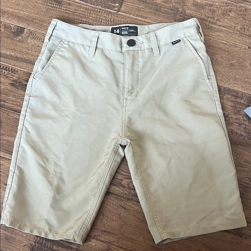 Hurley Men's Khaki Flat Front Shorts